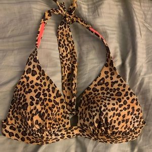 Leopard bikini top halter